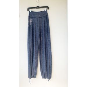 ⭐️SALE⭐️ Lululemon Heathered Blue Knit Foldover Harem Pants Blue